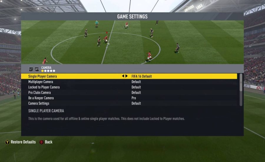 FIFA 17 HOW TO CHANGE THE CAMERA AND VIEW SETTINGS