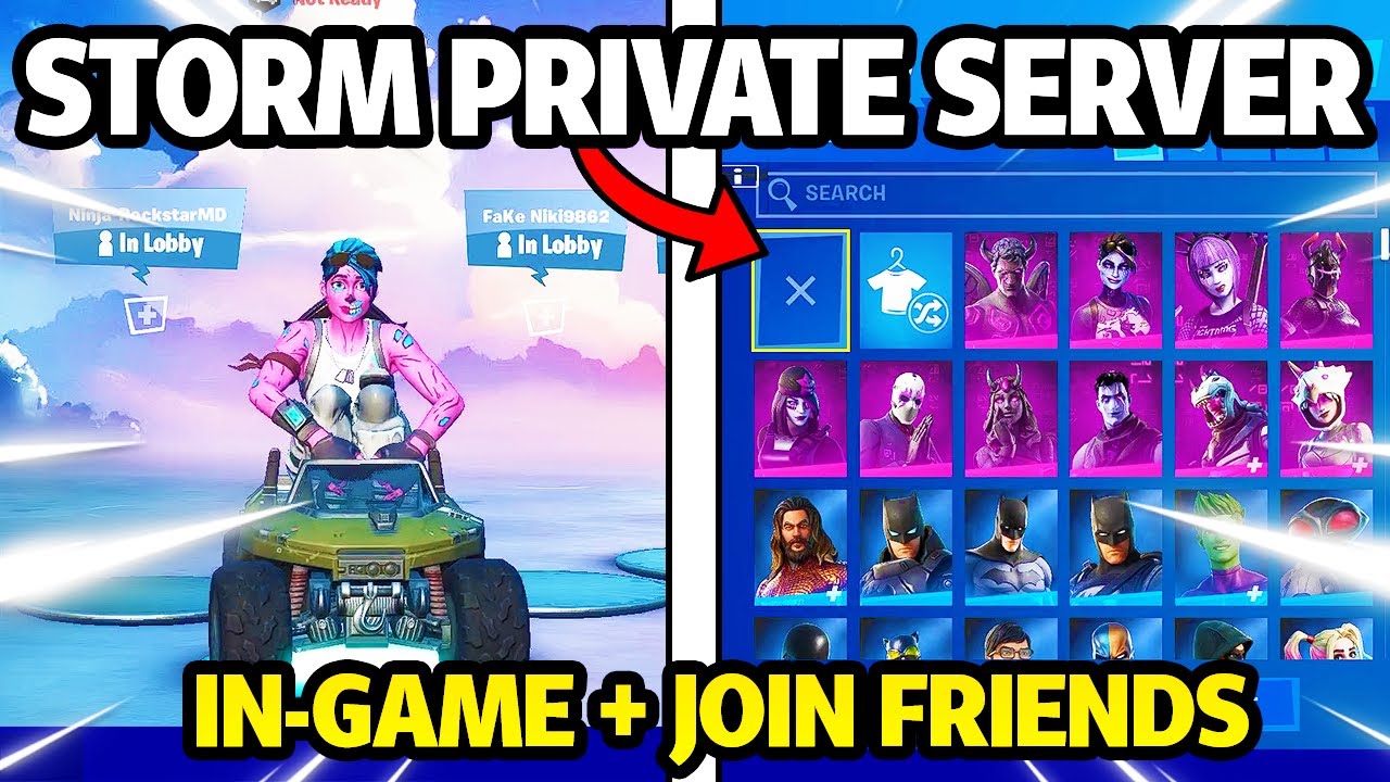 FORTNITE *PRIVATE SERVER* WITH *IN-GAME* SUPPORT + JOIN FRIENDS! (Storm v7)