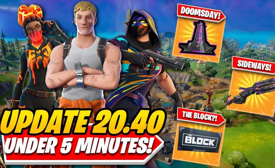 FORTNITE UPDATE 20.40: DOOMSDAY MACHINE, THE BLOCK RETURNS, THE FINAL SEASON 2 UPDATE & MORE!