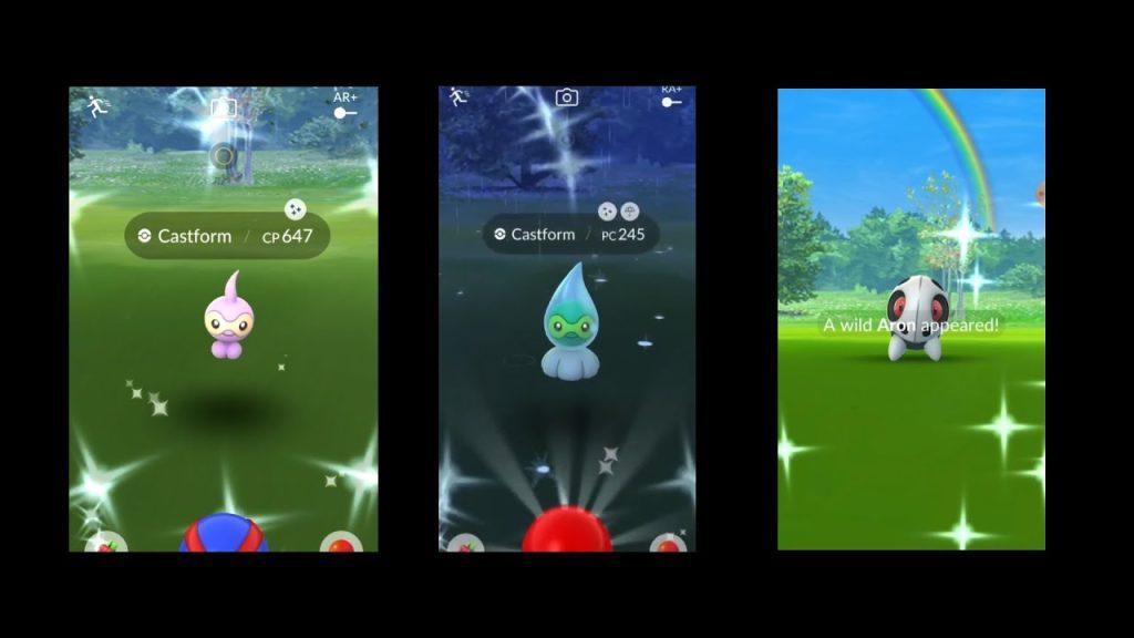 Forecast Shows Shiny Rainy Castform! - Pokemon GO Shiny Compilation #243