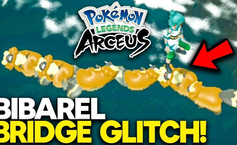 GAMEFREAK ADDED THIS FUNNY Bibarel Glitch! Cross Water WITHOUT Basculegion in Pokemon Legends Arceus