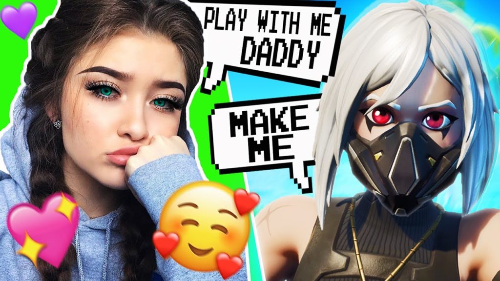 GAMER GIRL Asks to be MY FORTNITE GIRLFRIEND in Duos Fill (shes thirsty)