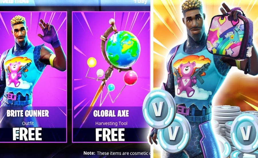 HOW TO EARN "NEW FREE BRITE GUNNER SKIN + VBUCKS | Fortnite Battle Royale NEW SKINS