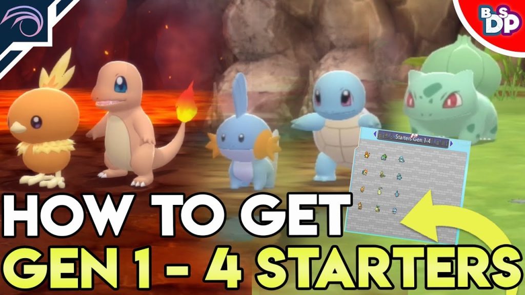 HOW TO GET ALL STARTER POKEMON in Pokemon Brilliant Diamond Shining Pearl BDSP