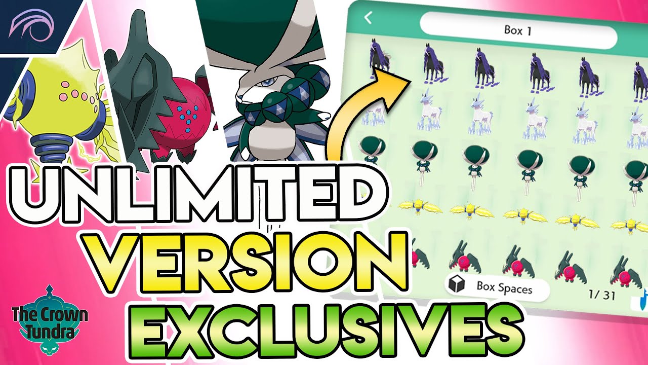 HOW TO GET UNLIMITED VERSION EXCLUSIVES IN ONE GAME | Pokemon Crown Tundra Sword and Shield DLC