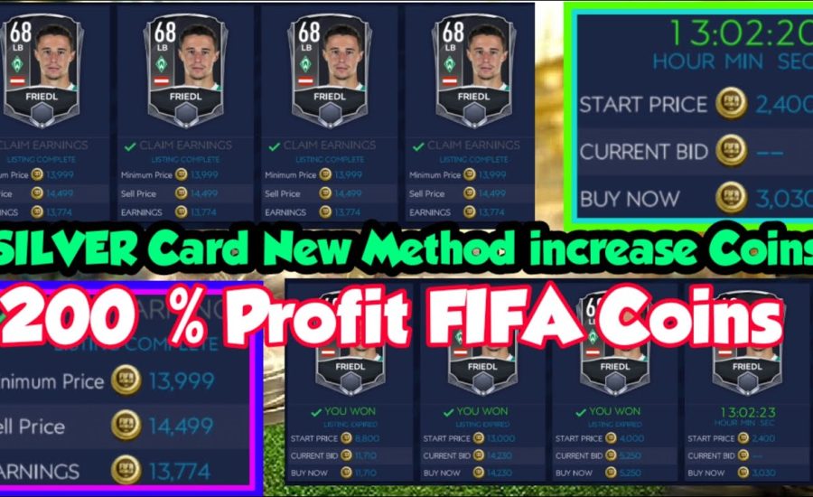 HOW TO INCREASE FIFA MOBILE COINS | MAKE MILLION COINS SILVER CARD | NEW METHOD  INCREASE FIFA COINS