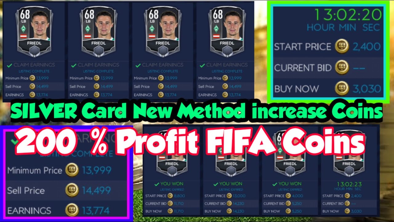 HOW TO INCREASE FIFA MOBILE COINS | MAKE MILLION COINS SILVER CARD | NEW METHOD  INCREASE FIFA COINS