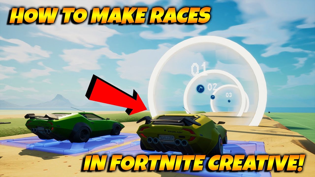 HOW To Make Races With The NEW Cars In Fortnite Creative!