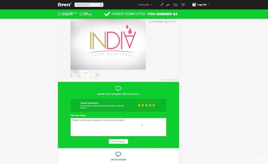 How To Make Money On Fiverr - Order Completion Rating