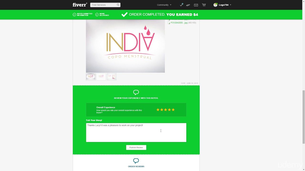 How To Make Money On Fiverr - Order Completion Rating