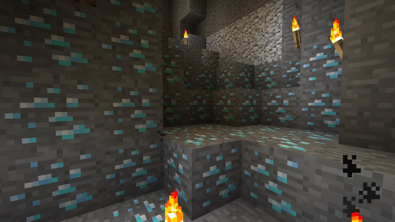 Minecraft - Spawning in Diamond caves in Survival mode (no mods/cheats)