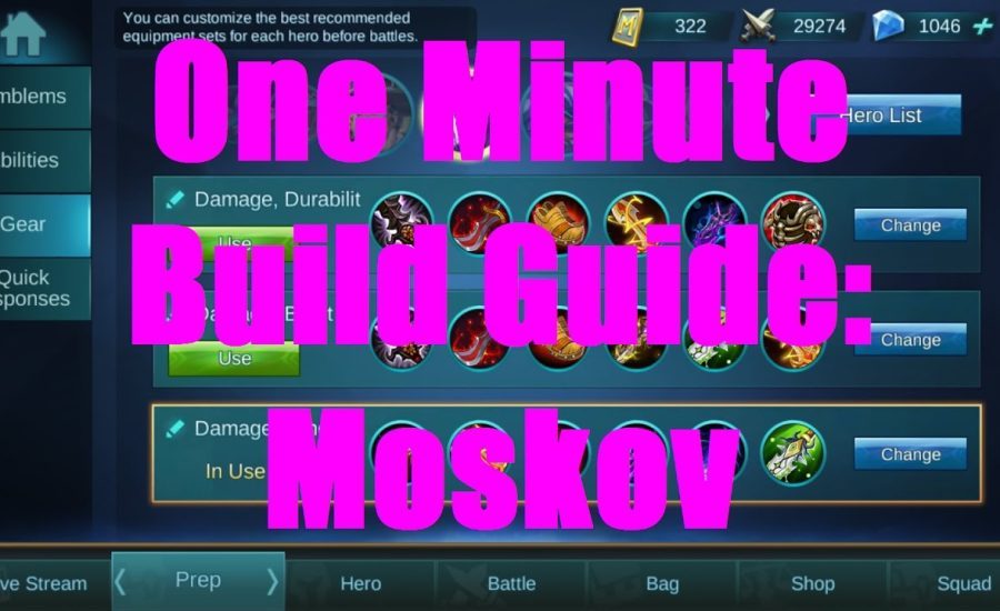 Moskov: One Minute Build Guide - Mobile Legends