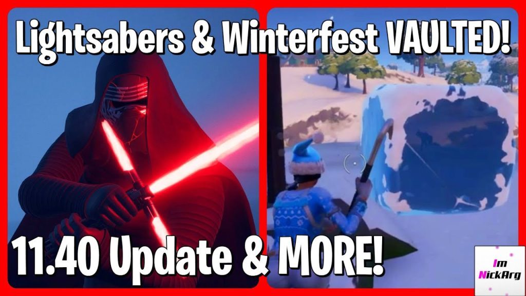 *NEW* Fortnite Update! Lightsabers & Winterfest VAULTED, 11.40 & MORE!