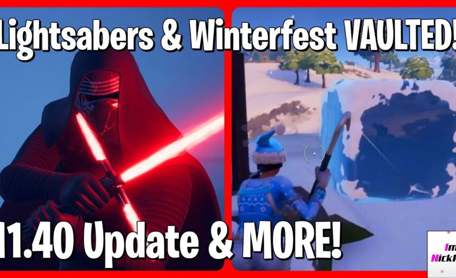 *NEW* Fortnite Update! Lightsabers & Winterfest VAULTED, 11.40 & MORE!