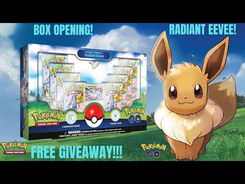 *NEW* Pokemon Card Opening - Pokemon Go Radiant Eevee Box + Giveaway!!!