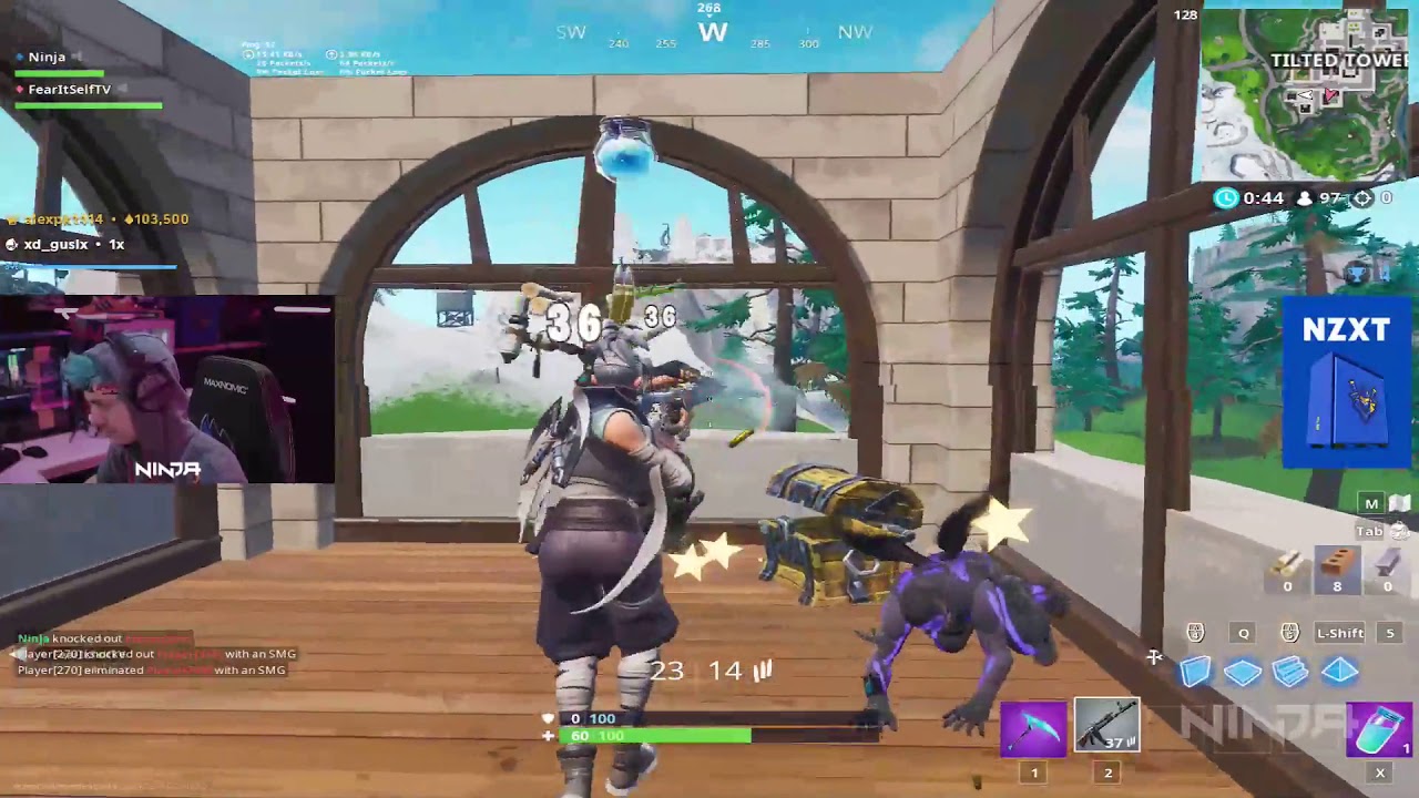 NINJA OWNS CLOCK TOWER - All Fortnite Clips