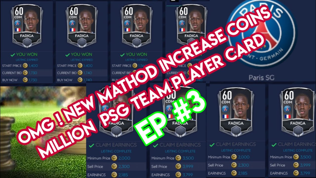 OMG | New Mathod  Increase Fifa Coins PSG Players Card | How to Increase Make Million Fifa Mobile