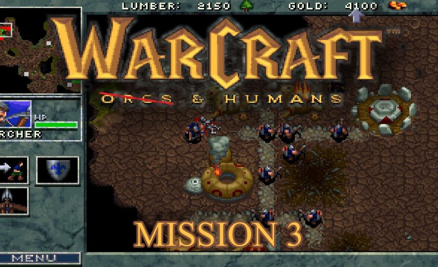 Old Games - Warcraft 1 (PC DOS) / Humans #3 No Commentary 4K