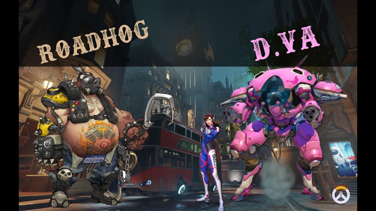 Overwatch: Tank Defence! Roadhog + D.Va