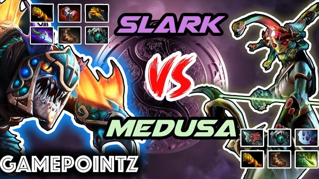 Playing Slark vs a farmed Medusa | GamePointz Dota 2  #5