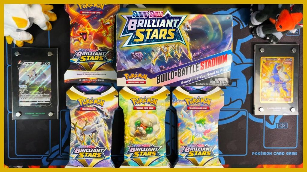 *Rainbow VSTAR + Secret* Pokemon Brilliant Stars Sleeved Booster VS Build & Battle Stadium *OPENING*