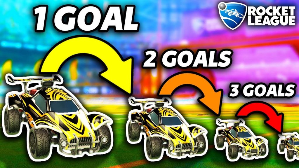 Rocket League, but every time you score you SHRINK!