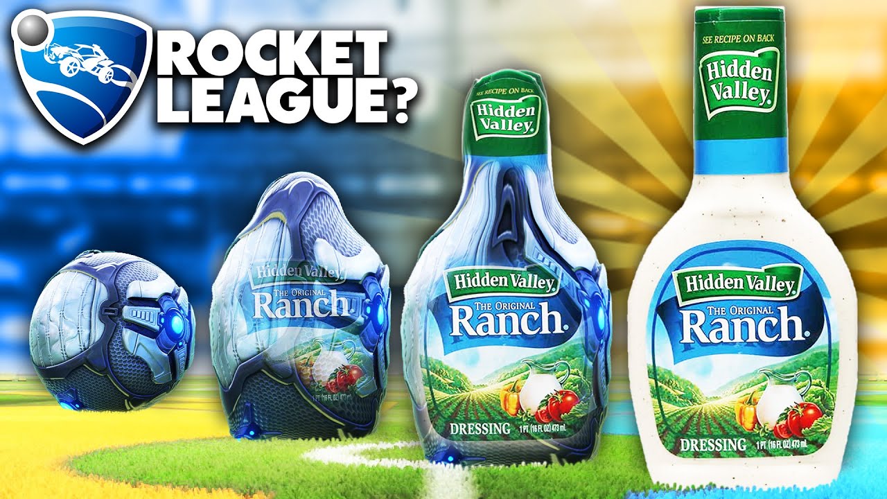 Rocket League, but the ball is a ranch bottle