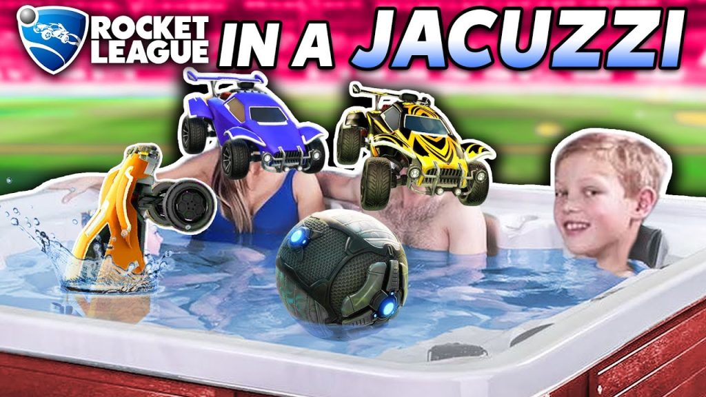 Rocket League, but we're INSIDE A JACUZZI