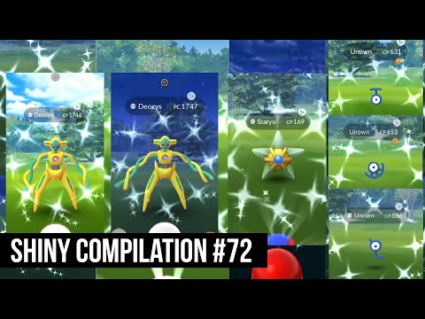 SHINY DEOXYS CATCH, SHINY STARYU, NEW UNOWNS! - Pokemon GO Shiny Compilation #72