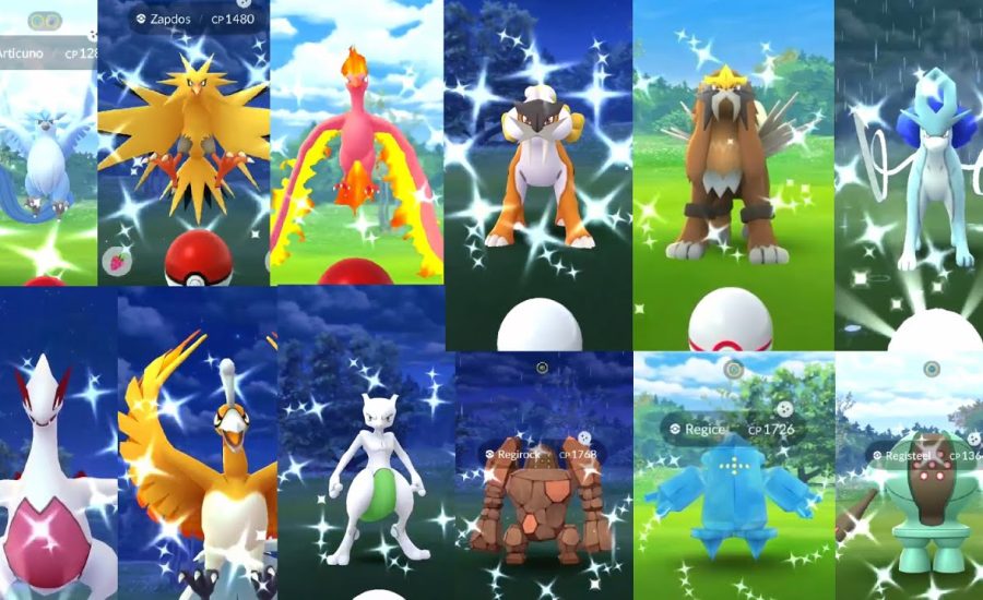 SHINY LEGENDARIES ONLY Part 1 - PokemonGO Shiny Encounter Compilation #18