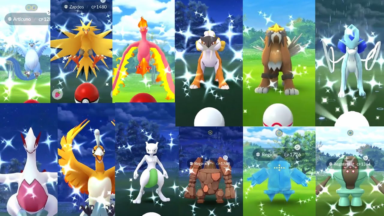 SHINY LEGENDARIES ONLY Part 1 - PokemonGO Shiny Encounter Compilation #18