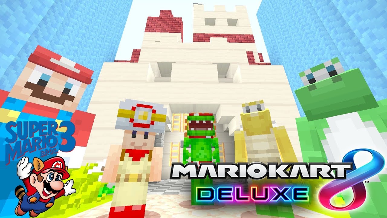 SUPER MARIO BROS 3! [CHEATING] - Mario Kart 8 Deluxe - (Minecraft Switch)