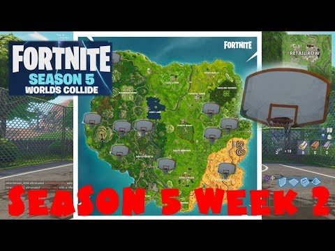 Score a Basket on Different Hoops Locations Guide - Fortnite Battle Royale Season 5 - Week 2