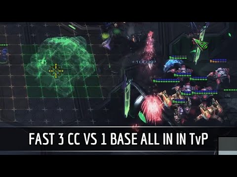 StarCraft 2: Fast 3 CC vs 1 base all in in TvP