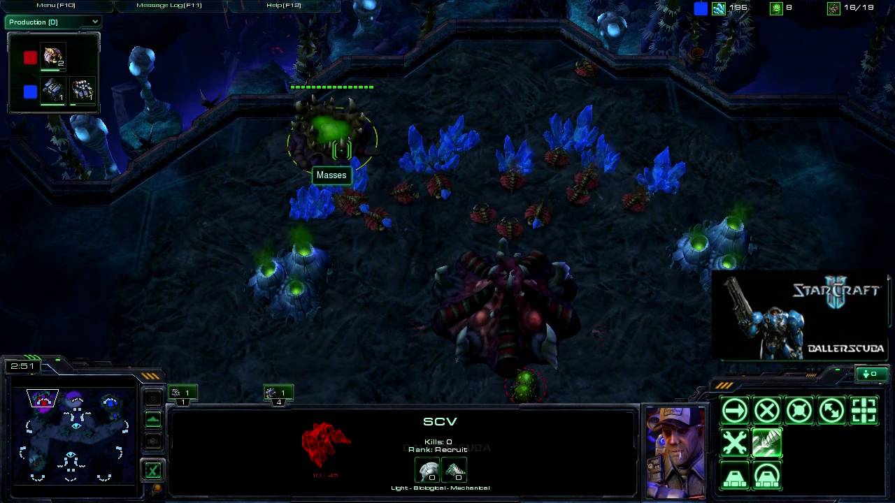 Starcraft 2 Commentary #79 (T)ballerscuba vs. (Z) Masses Part 1