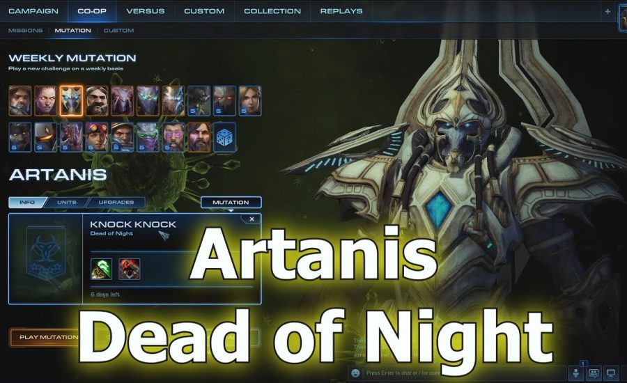 Starcraft 2 Mutation: Protoss Artanis em Dead of Night
