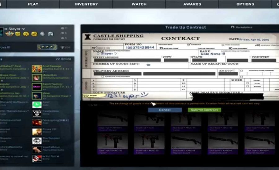 StatTrak Trade Up (Good Bye Money) - Counter Strike: Global Offensive