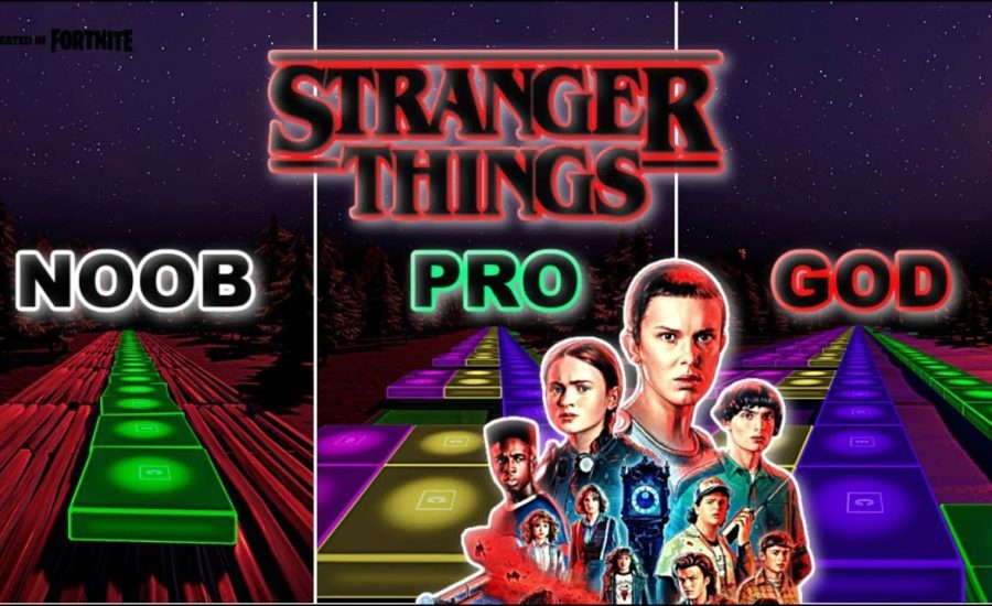 Stranger Things Theme - Noob vs Pro vs God (Fortnite Music Blocks)