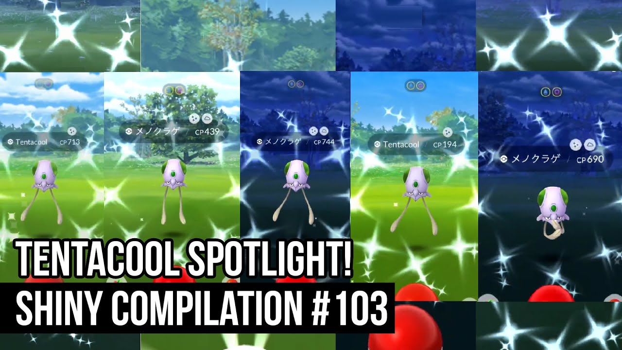 TENTACOOL SPOTLIGHT! - Pokemon GO Shiny Compilation #103