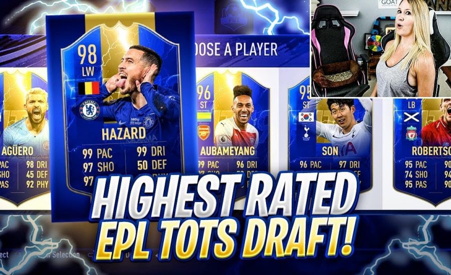 THE HIGHEST RATED EPL TOTS FUT DRAFT CHALLENGE!? FIFA 19 ULTIMATE TEAM