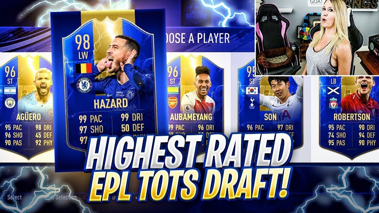 THE HIGHEST RATED EPL TOTS FUT DRAFT CHALLENGE!? FIFA 19 ULTIMATE TEAM