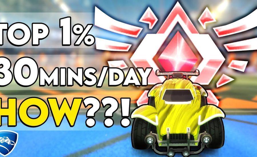 Top 1% Playing 30mins/day - how?! (4 Training Shortcuts) | Rocket League Tips