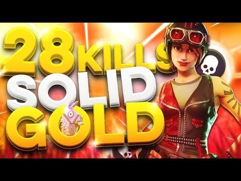 *WORLD RECORD* 28 KILLS DUO VS DUO SOLID GOLD! (FORTNITE BATTLE ROYALE GAMEPLAY)