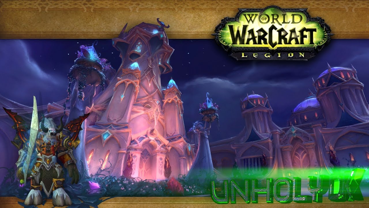 WoW Unholy DK in Legion 'Nightspire' - "Nighthold" Raid LFR Melee DPS PoV (2160p)