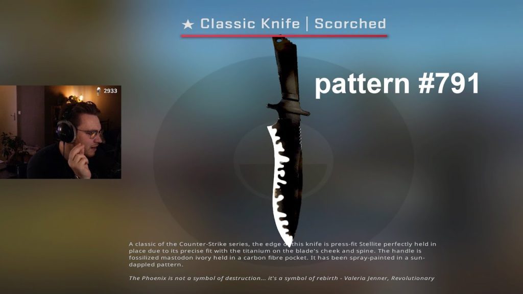 "this is not the usual scorched knife"