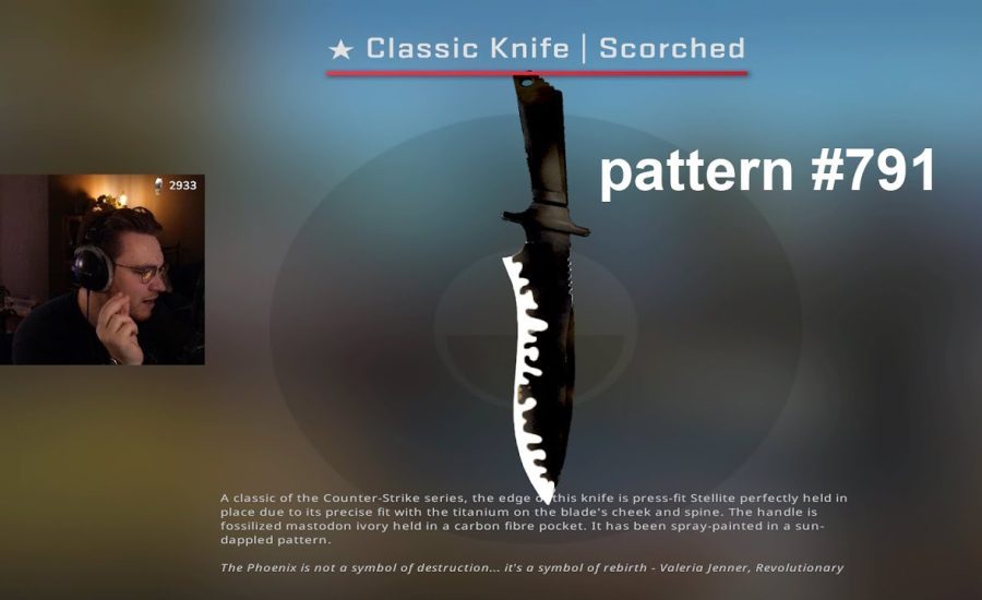 "this is not the usual scorched knife"