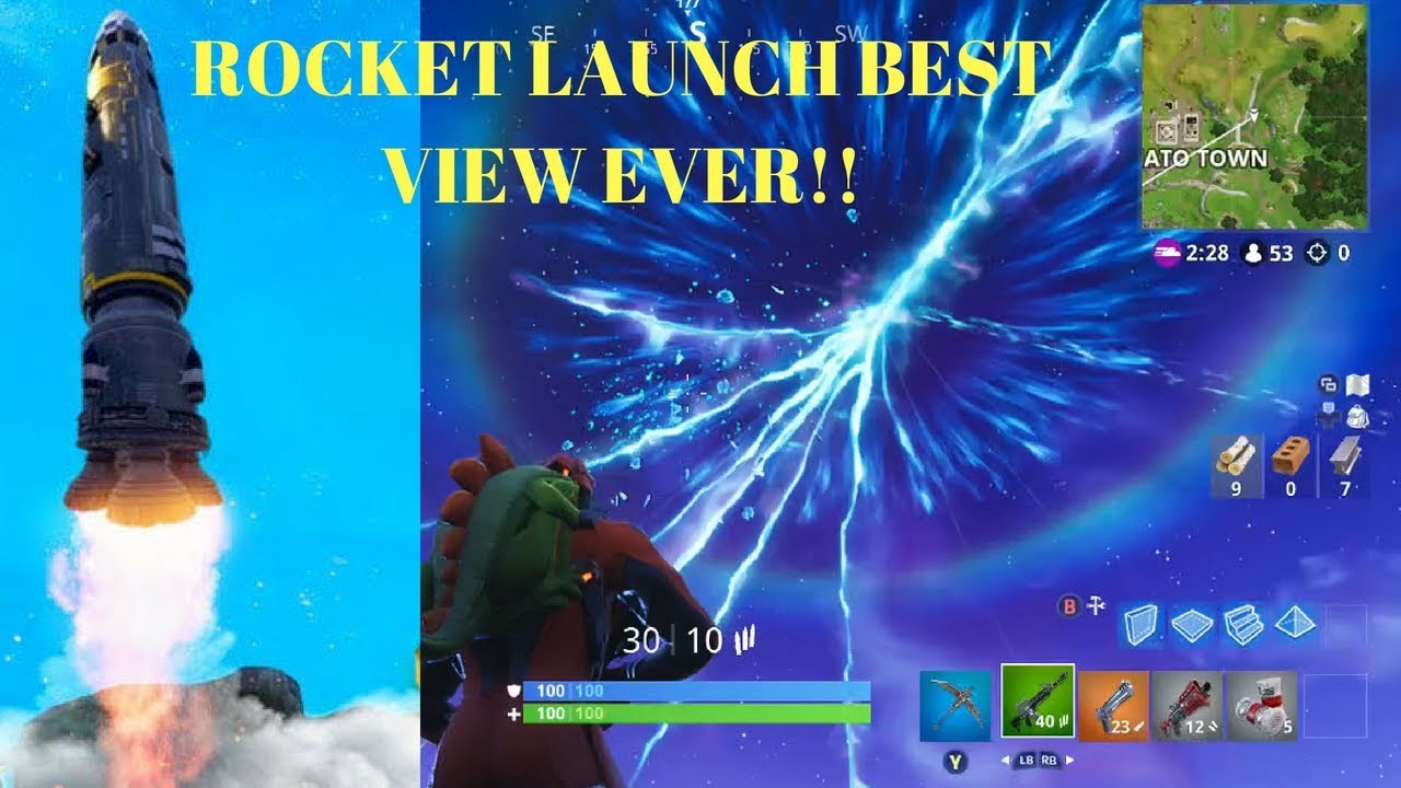 BEST VIEW OF THE ROCKET LAUNCH!! | Fortnite Battle Royale