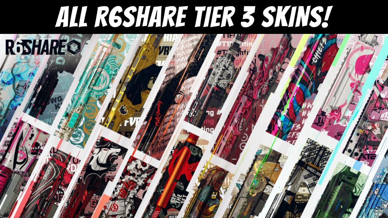 ALL R6SHARE TIER 3 SKINS! - Rainbow Six Siege