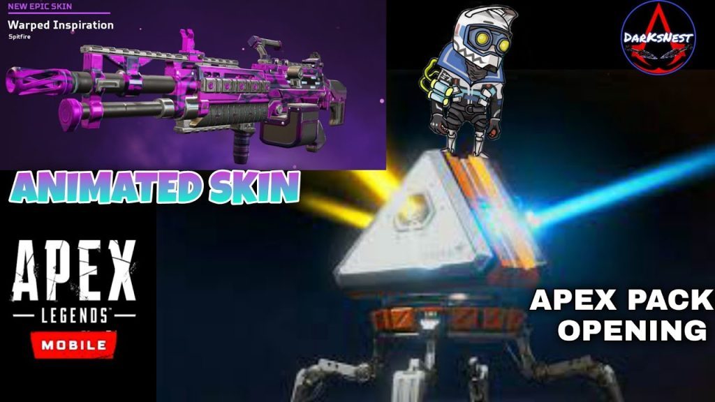 APEX LEGENDS MOBILE ANIMATED GUN SKIN IN THE COMMON APEX PACKS OPENING
