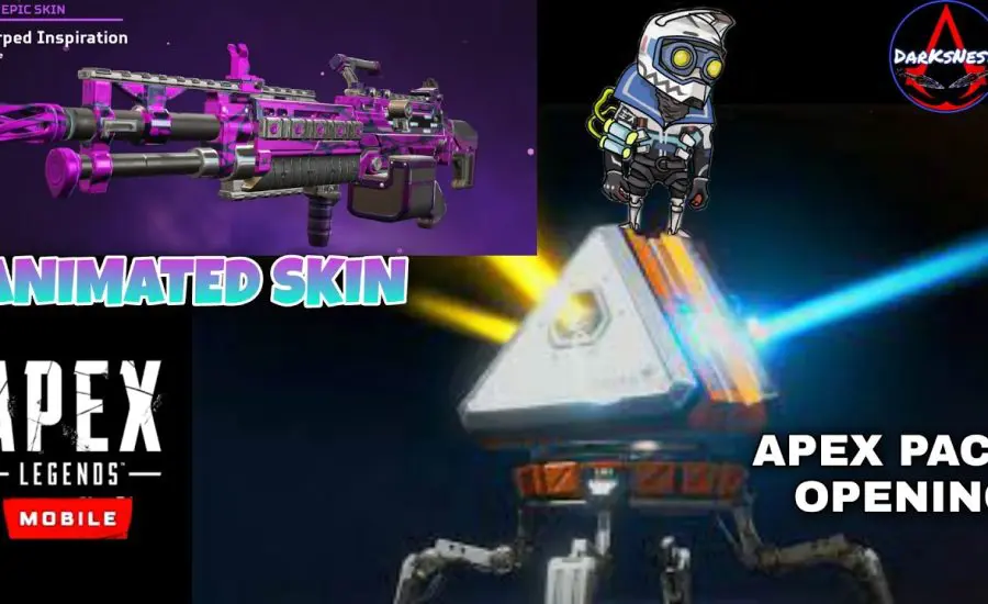 APEX LEGENDS MOBILE ANIMATED GUN SKIN IN THE COMMON APEX PACKS OPENING